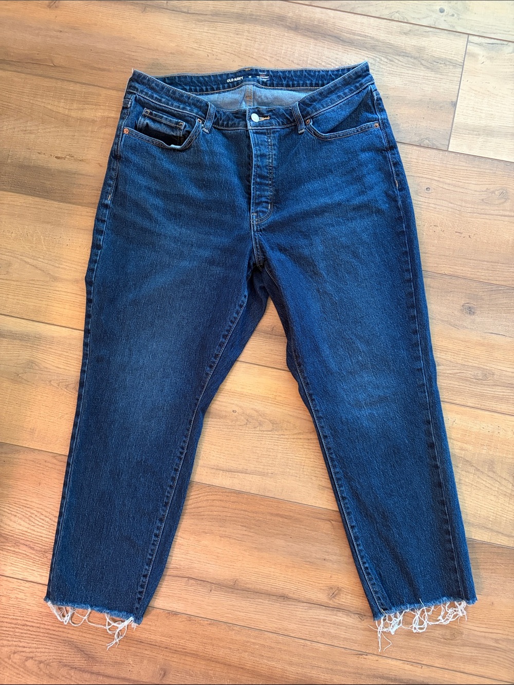 Old Navy Curvy High Waisted OG Straight Dark Blue Jeans Size 16